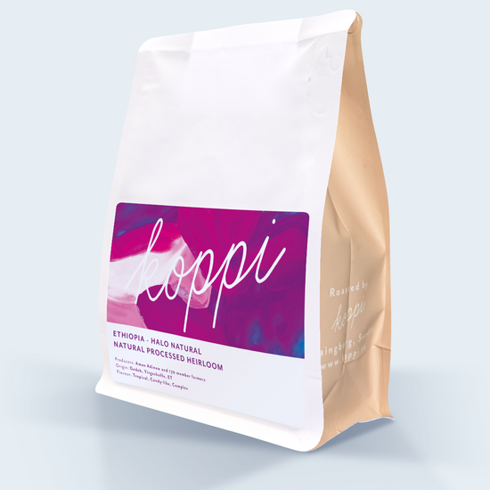 Koppi coffee bag – Ethiopia, Halo Natural, natural-processed heirloom